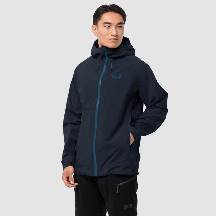 Chamarra Hardshell Jack Wolfskin Highest Peak Hombre Azules Mexico-8312179